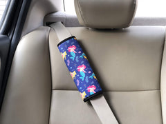 FRRIOTN Mermaid seat belt pad side view showing comfortable thickness.
