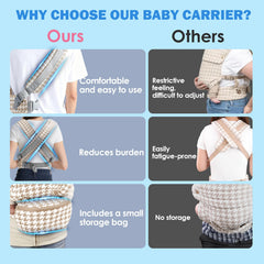 FRTUI baby carrier 4-in-1 design front-facing use with comfortable support.