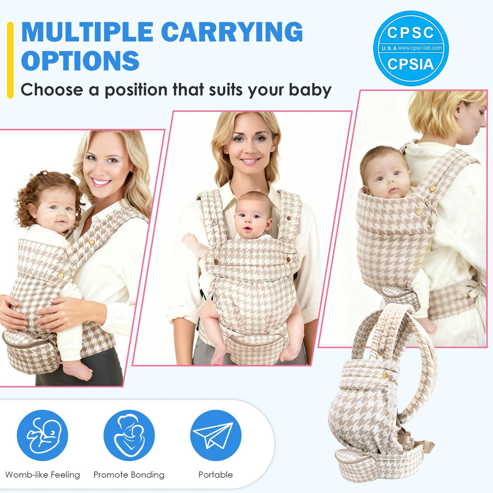 FRTUI champagne houndstooth fabric on carrier for stylish everyday wear.