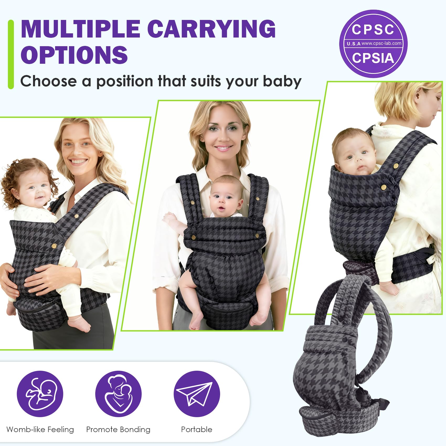 FRTUI baby carrier durable stitching ensuring long lasting daily use