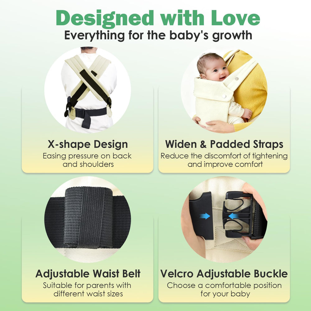 FRTUI baby carrier ergonomic M-shaped seat supports hip development