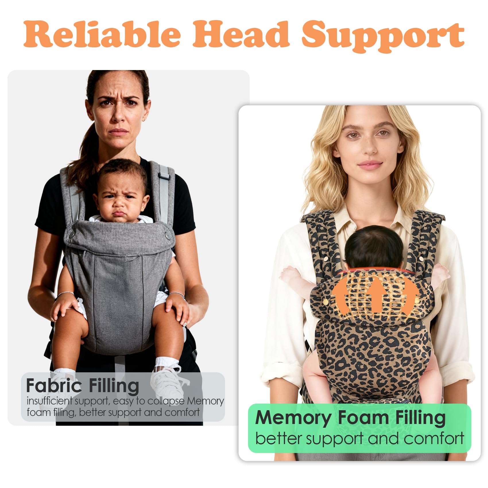 FRTUI baby carrier newborn-to-toddler range in front-facing use.