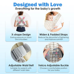 FRTUI baby carrier head support dual-layer keeps neck stable during wear.
