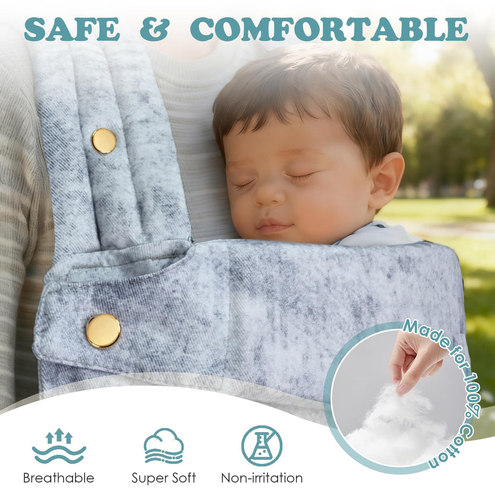 FRTUI newborn-to-toddler carrier adapts as baby grows for long-term use.