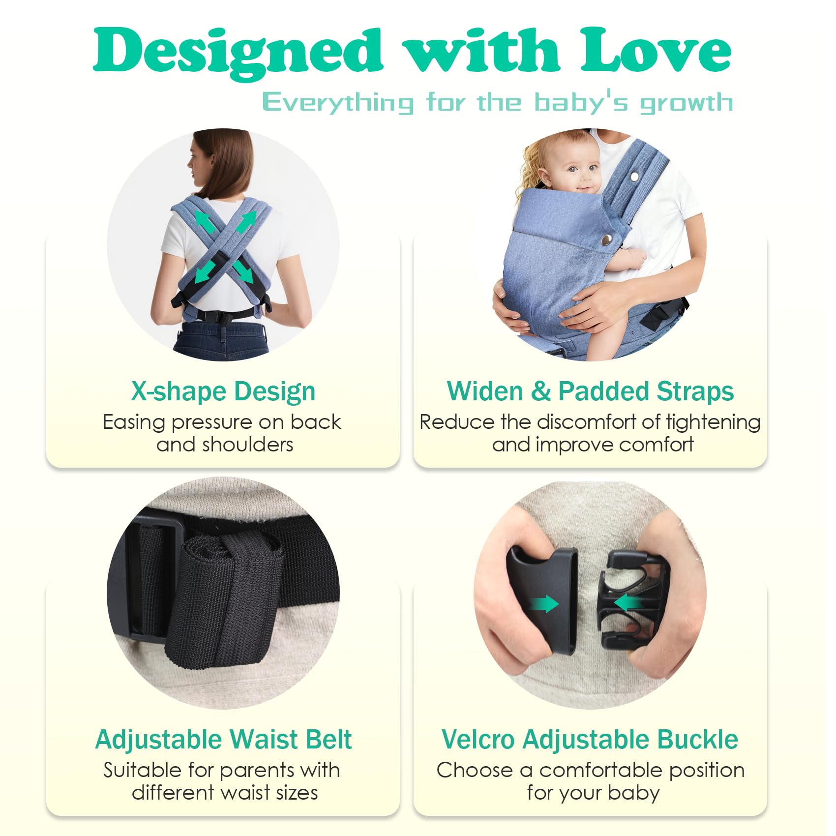 FRTUI adjustable shoulder straps fit diverse bodies for comfortable all-day wear.