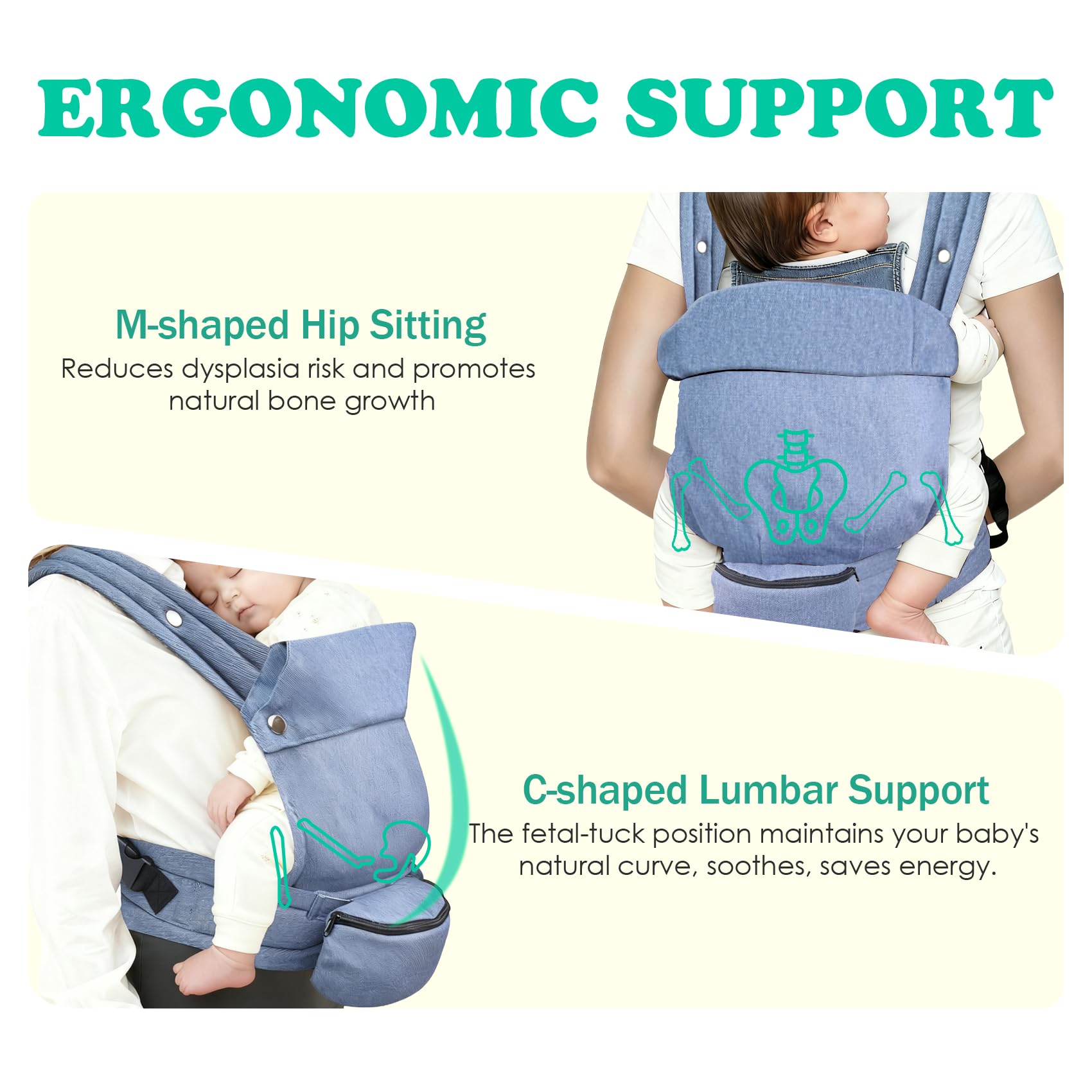 FRTUI ergonomic M-shaped seat promotes hip and spine-friendly positioning.