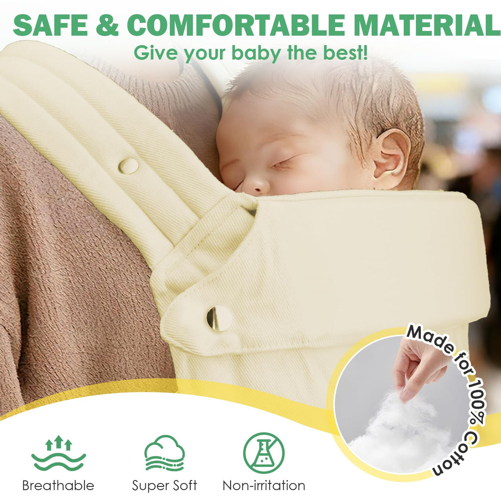 FRTUI baby carrier X-back design distributes weight evenly