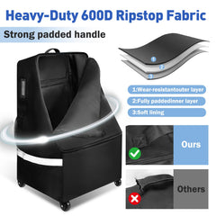 FRTUI carseat travel bag secure straps hold seat during transit.