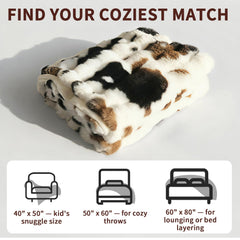 Fruaros cow ombre design on couch throw adds modern farmhouse charm.
