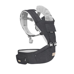 FRUITEAM 6-in-1 baby carrier hip-seat dark grey offers ergonomic support for infants and toddlers