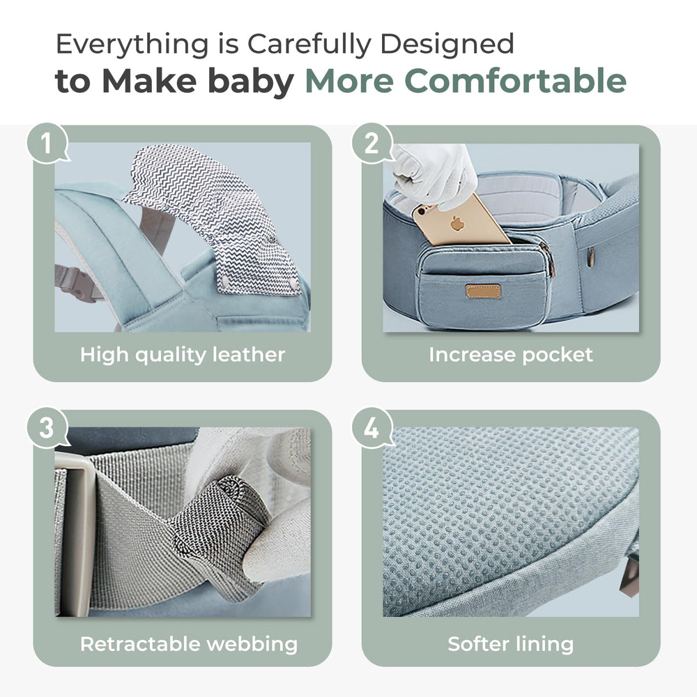 FRUITEAM 6-in-1 carrier hidden pockets for on-the-go storage