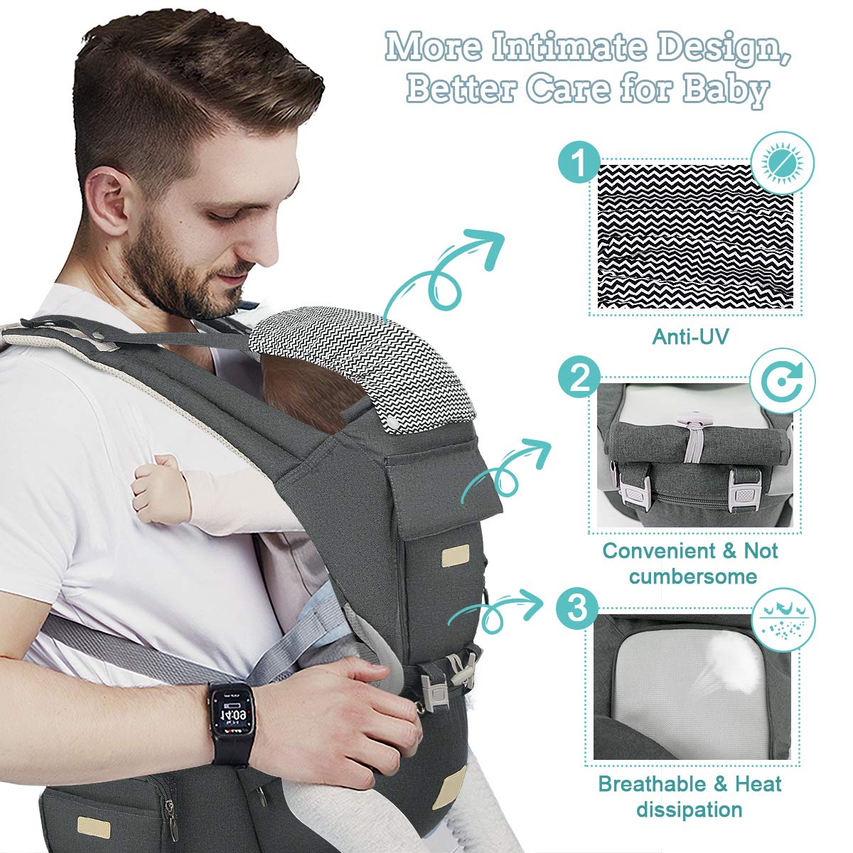 FRUITEAM newborn-to-toddler fit supports growing needs without swapping gear
