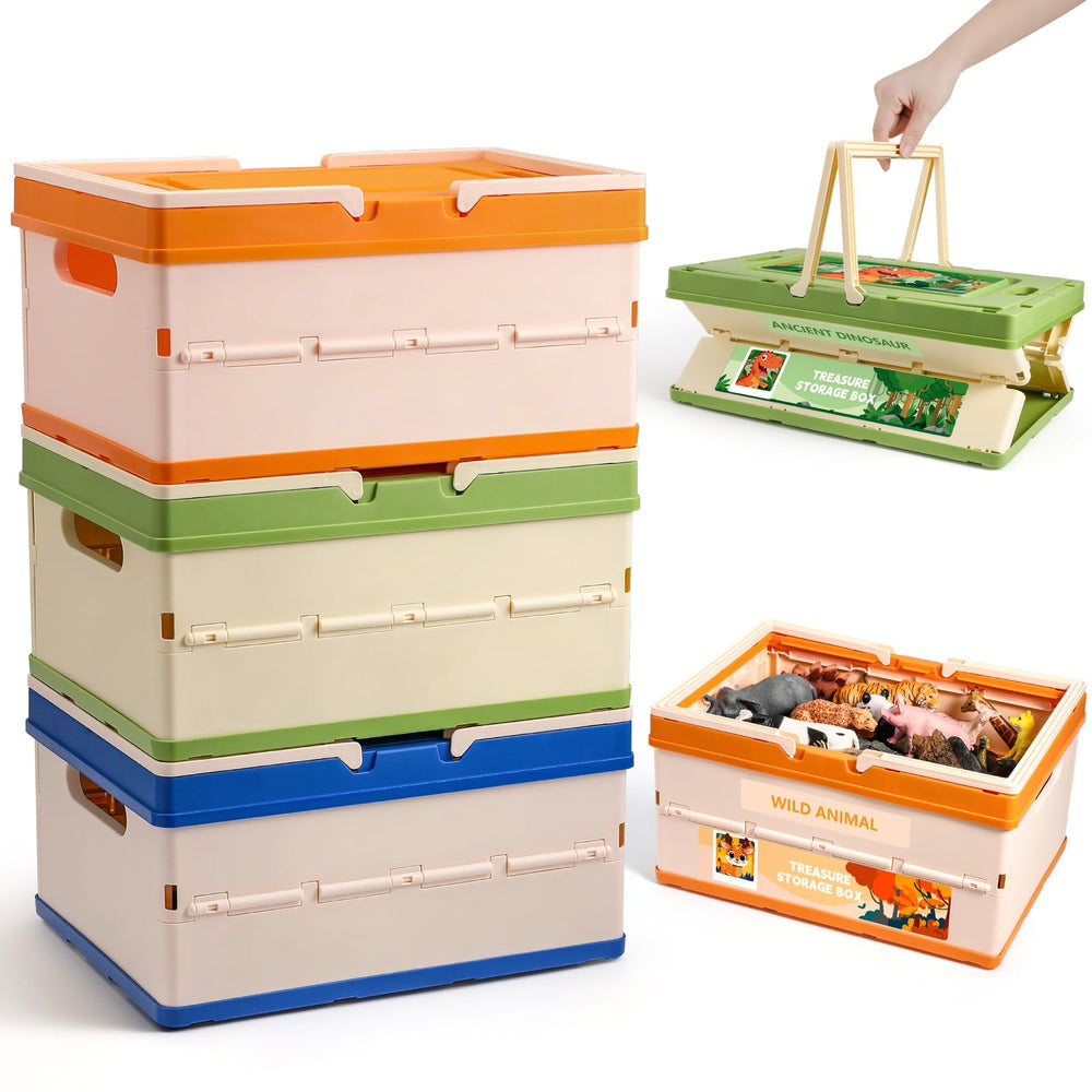 FRUSE toy storage box assembled, showcasing roomy dimensions for playroom organization