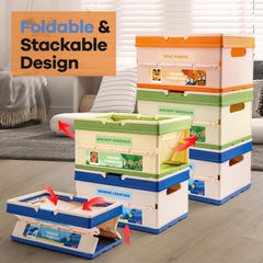 FRUSE storage box Groove stackable design prevents tipping during use
