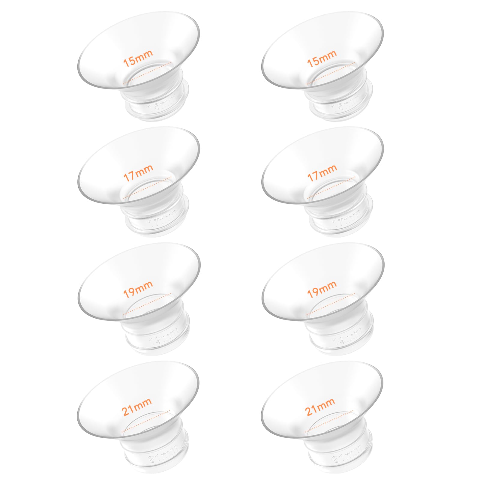 FRUSSONIA flange inserts eight-pack with four sizes for a personalized fit