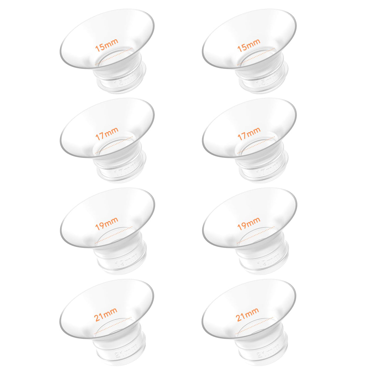 FRUSSONIA flange inserts eight-pack with four sizes for a personalized fit