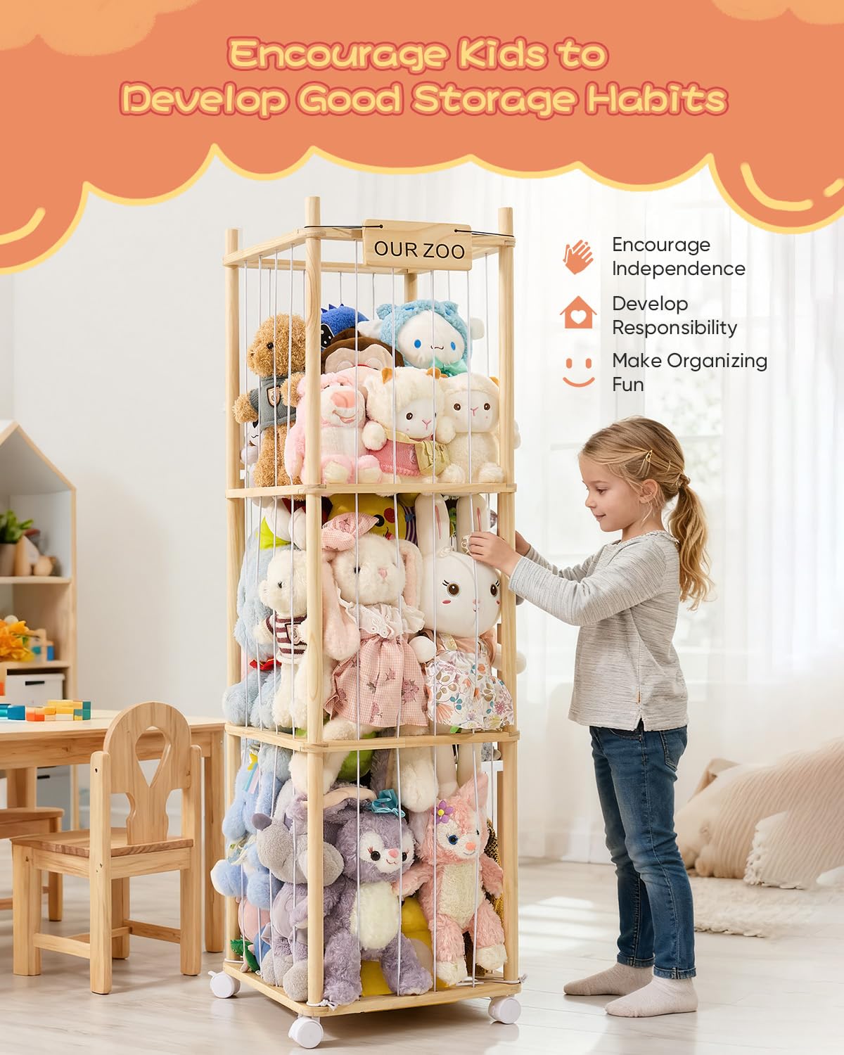 Fruui DIY decoration kit with zoo board for personalized playroom organization.