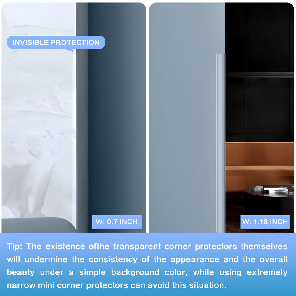 Frychee clear corner protector easy-clean surface simplifies maintenance in busy living spaces.