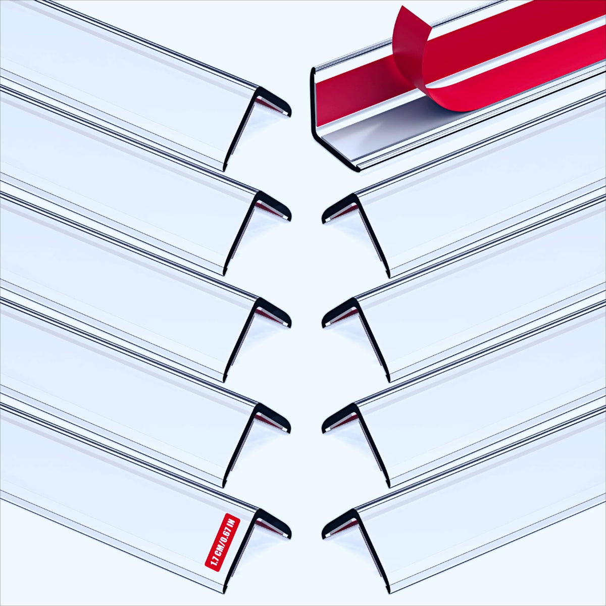 Frychee clear mini wall corner protector closeup highlights peel-and-stick ease for quick setup.