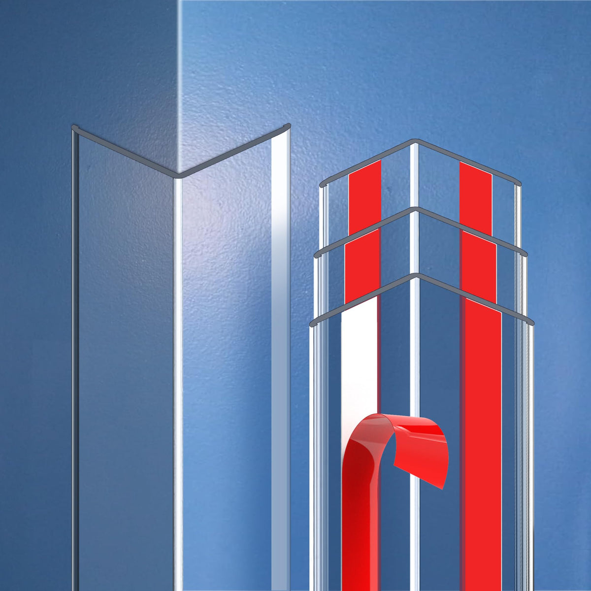 Frychee clear self-adhesive corner protector close-up for scratch resistance