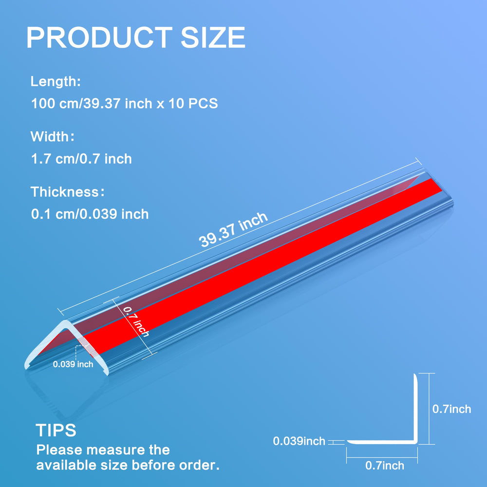 Frychee transparent corner protector durable PC material resists impact and scratches.
