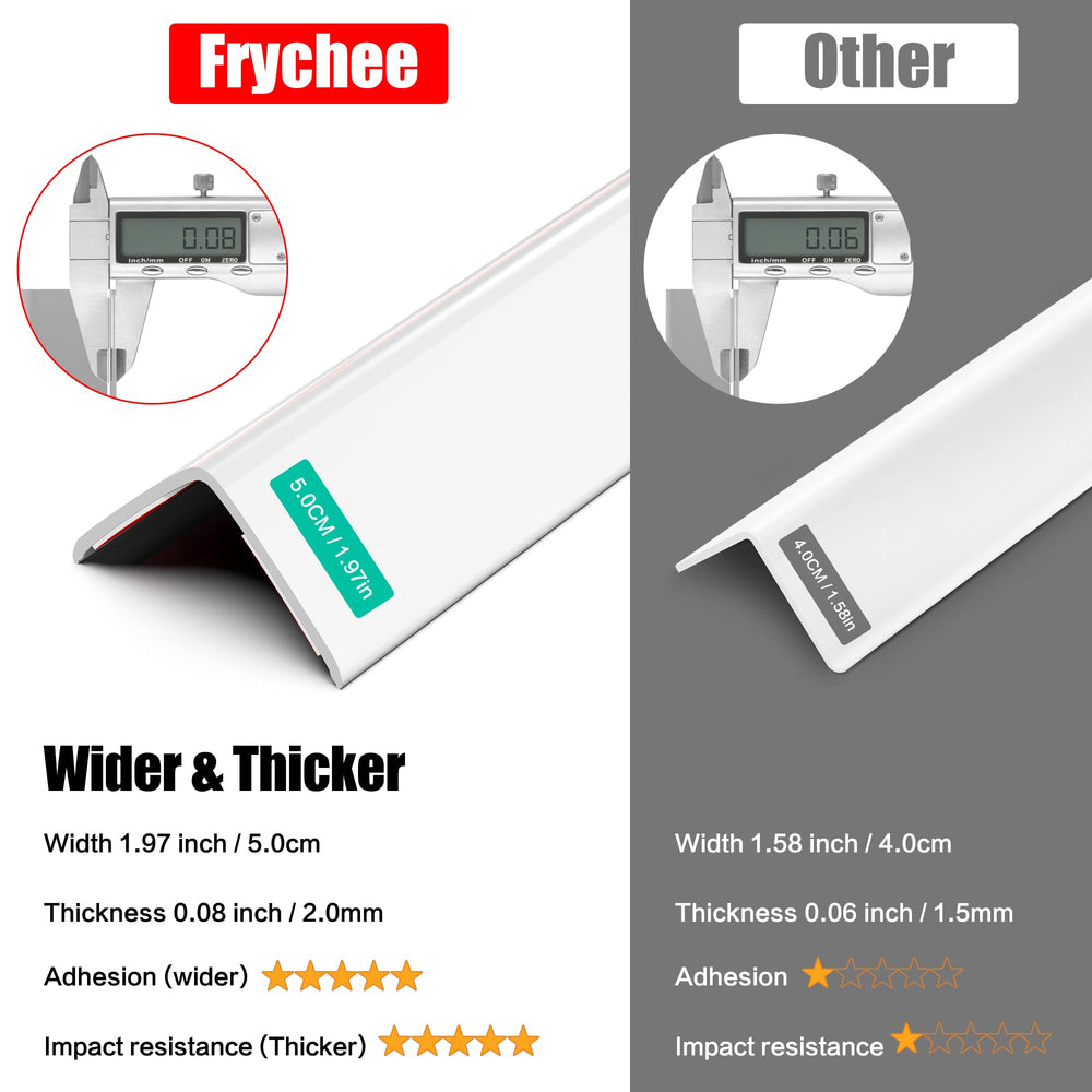 Frychee wall corner protector removal friendly design preserves walls during reinstallation.