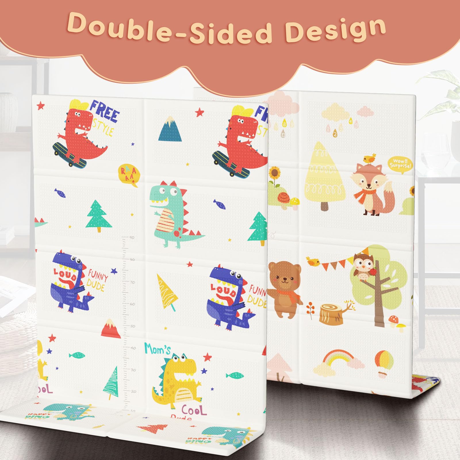 Fshibila Baby Playpen Mat non-slip bottom keeps babies safe