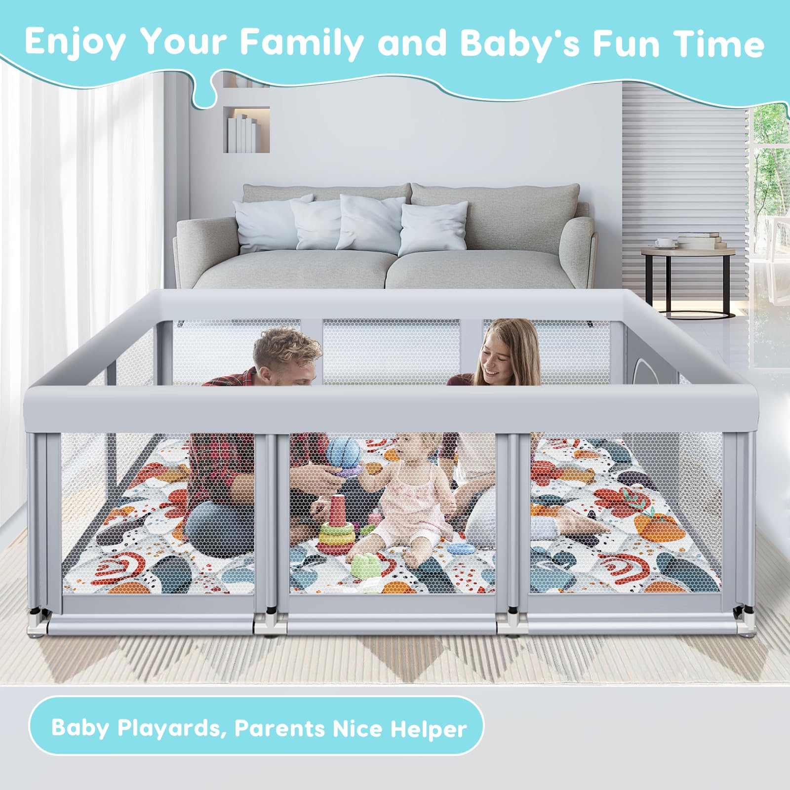 Fshibila breathable mesh see-through design lets you monitor your child easily