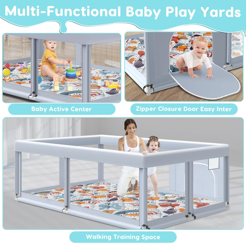 Fshibila playpen suitable for indoor and outdoor use.