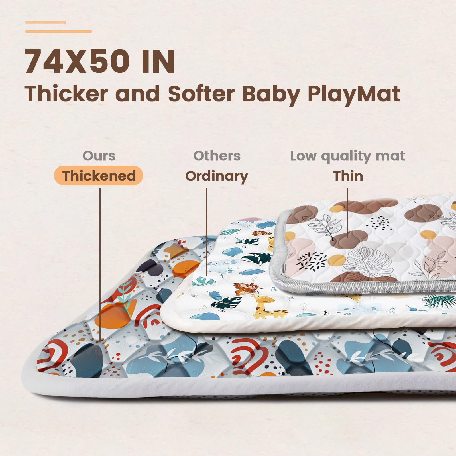 Fshibila play mat foldable design for easy storage