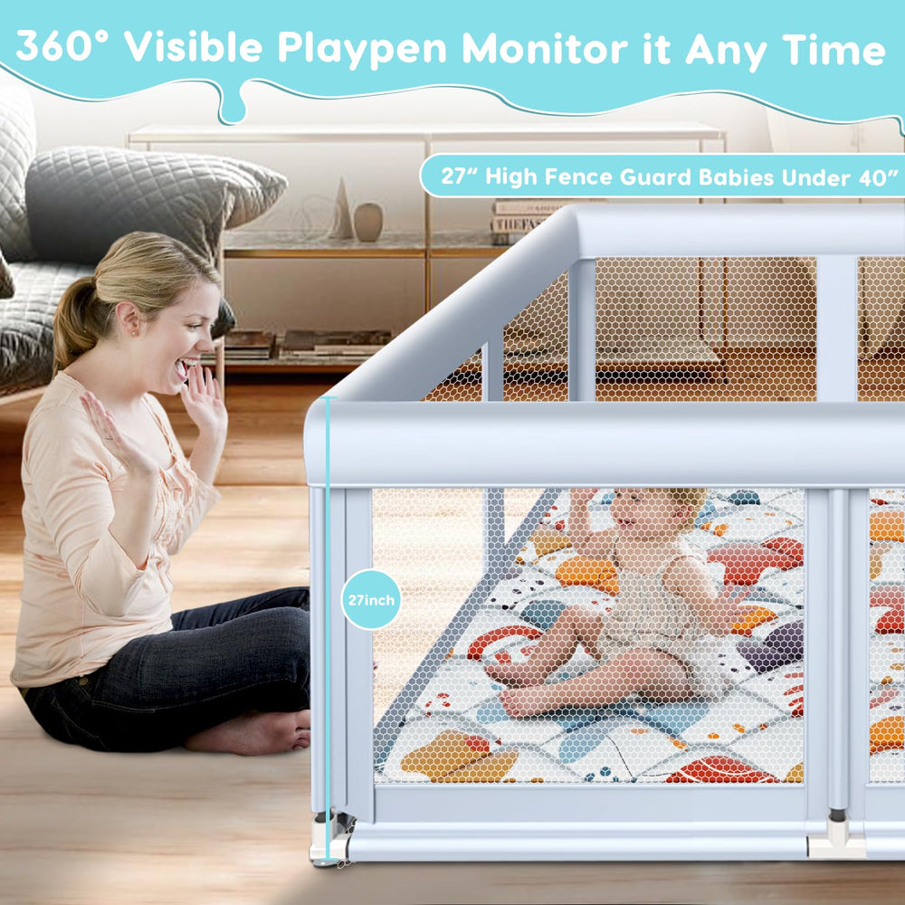 Fshibila playpen easy assembly with tool-free setup for busy parents.