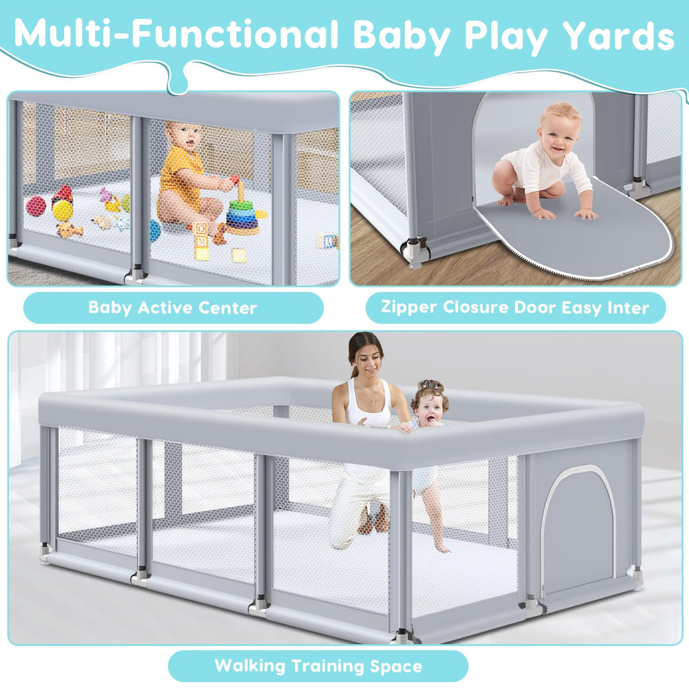 Fshibila playpen indoor-outdoor versatility supports use at home, in the yard, or on trips.
