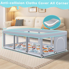 Fshibila safety suction cups base keeps the play yard stable on floors