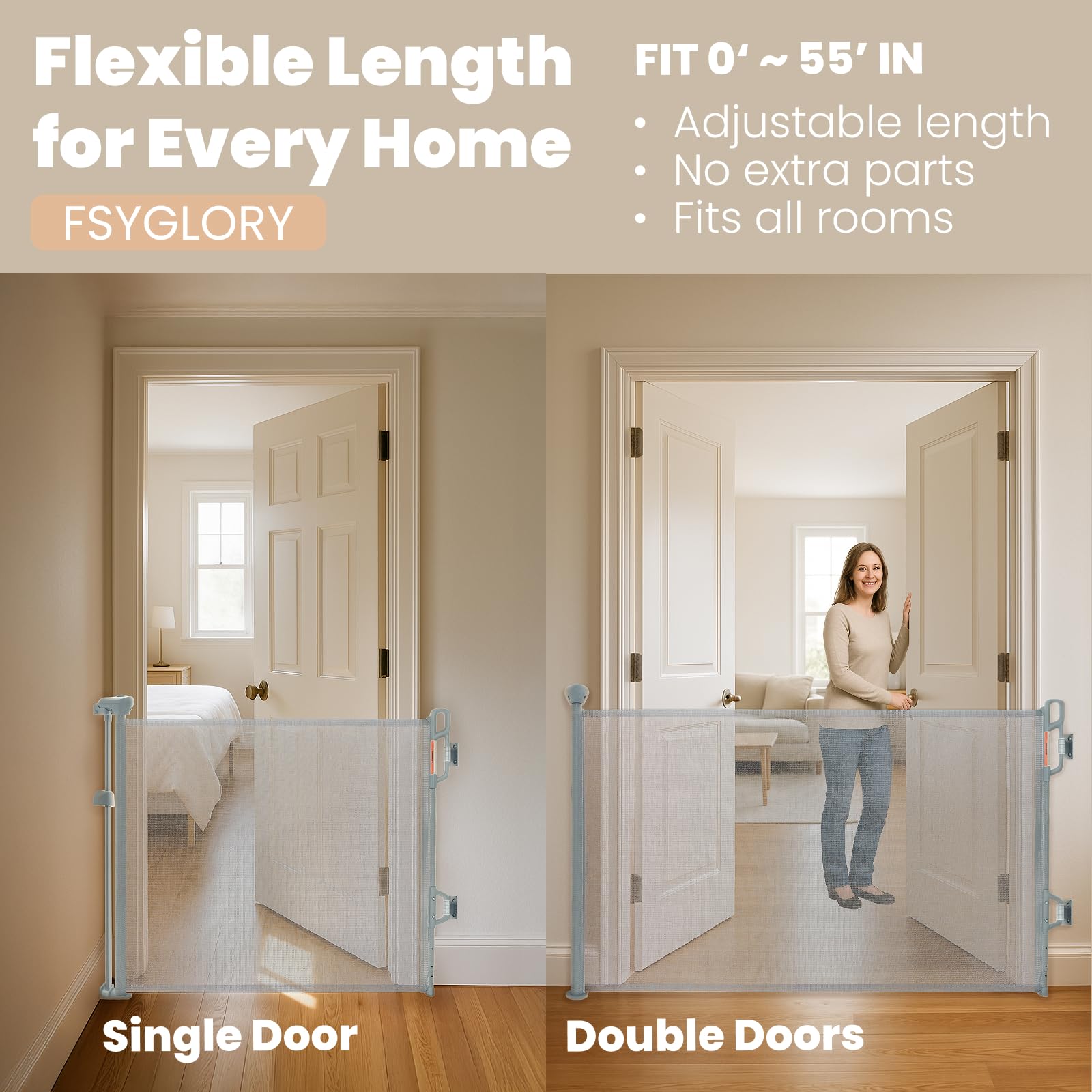 FSYGloryGlides compact storage roll makes spaces tidy when not in use