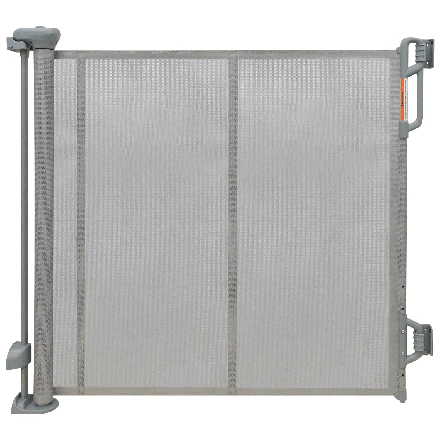 FSYGloryGlides retractable gate wide mesh extended, creating a safe boundary for babies and pets.