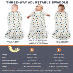 Ftikvo swaddle baby-sleeping shot demonstrates secure, womb-like wrap promoting soothing sleep.