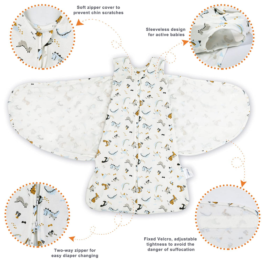 Ftikvo Swaddle Blanket hip-friendly design for hip joint health.