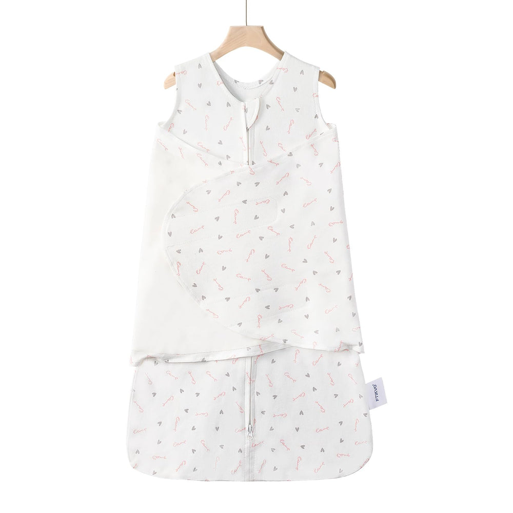 Ftikvo swaddle blanket newborn front view promotes safe, snug sleep.