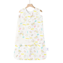 Ftikvo rainbow swaddle blanket close-up fabric for breathable baby comfort.