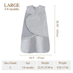 Ftikvo swaddle-grey zipper-detail emphasizes easy diaper changes and safe wear.