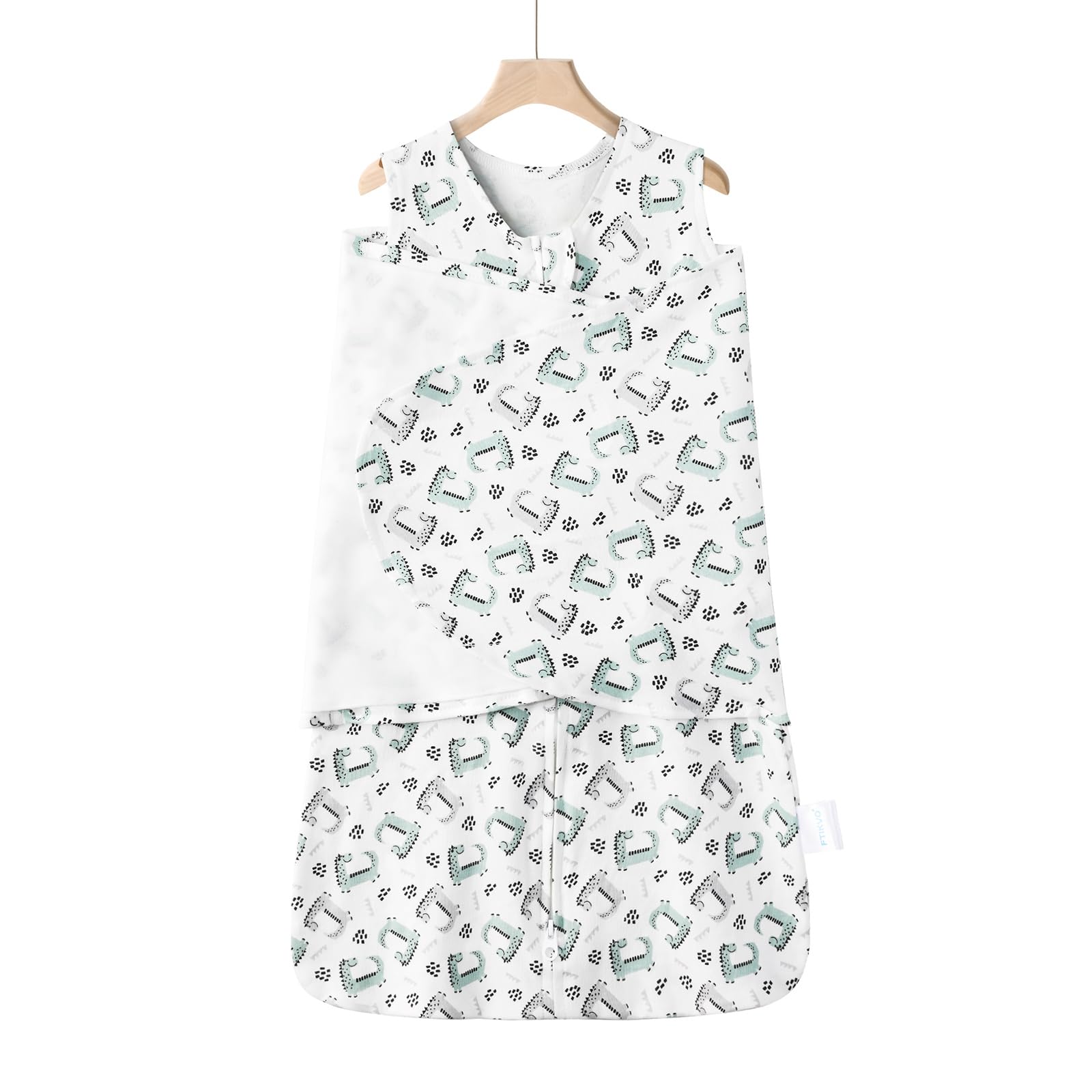 Ftikvo Swaddle Little Monster 0-3 Month cover shows cozy, secure sleep for newborns