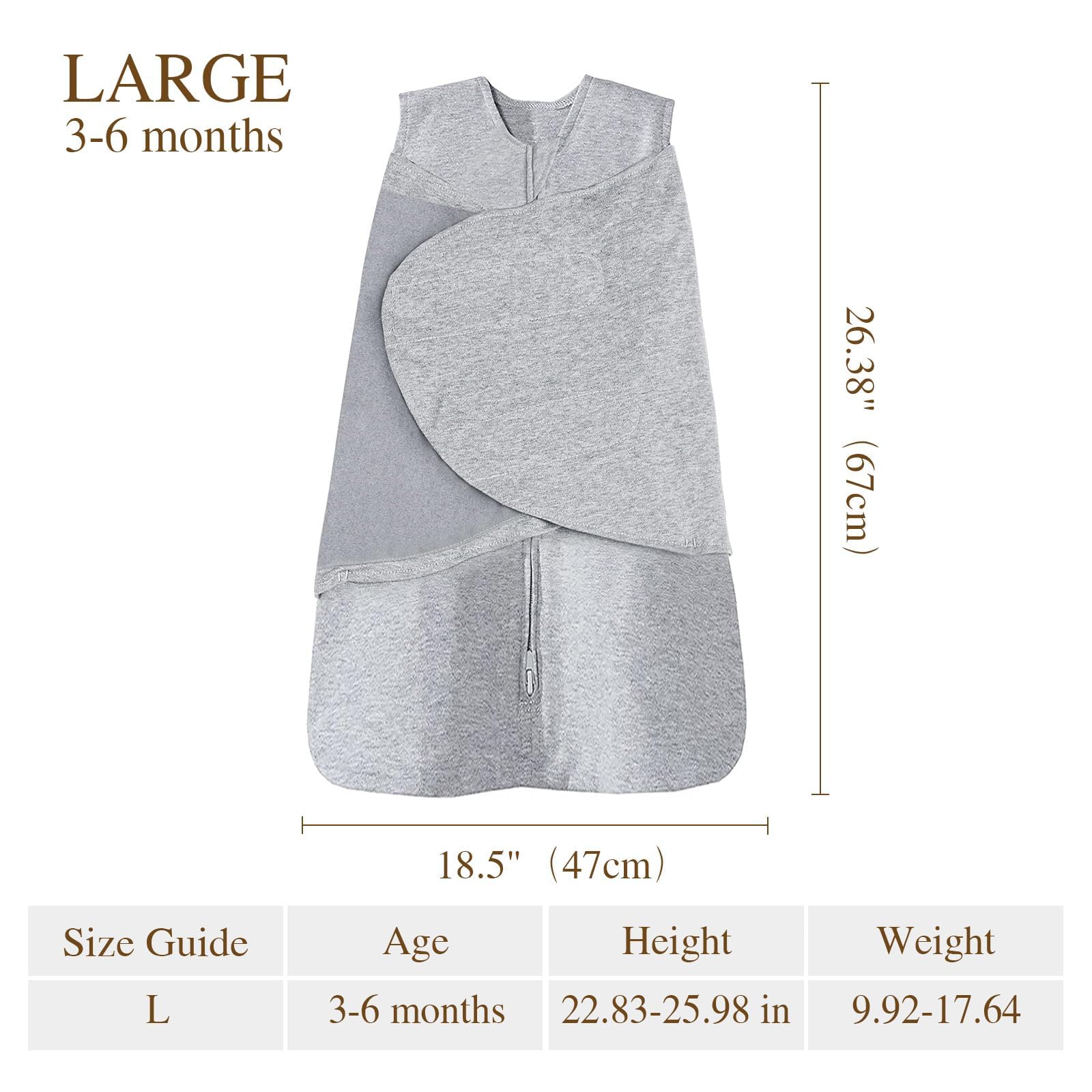 Ftikvo Little Monster swaddle bottom-zip design enables easy diaper changes