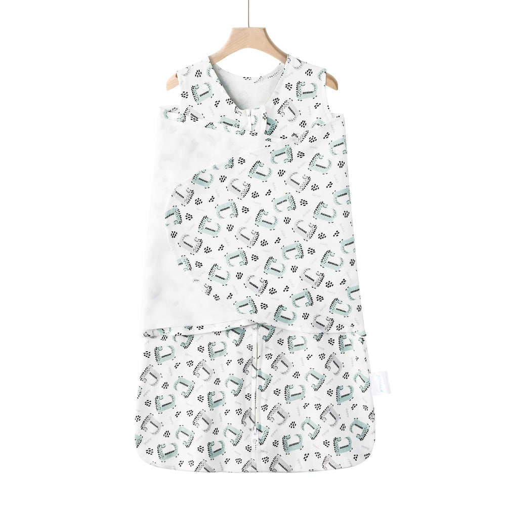 Ftikvo Little Monster swaddle front view promotes secure, restful sleep routine
