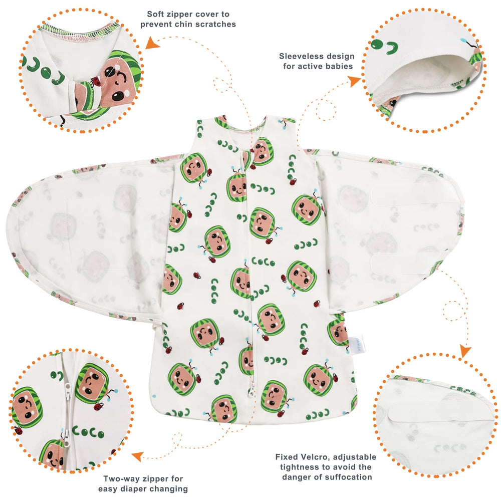 Ftikvo swaddle soft breathable fabric close-up emphasizes skin-friendly material