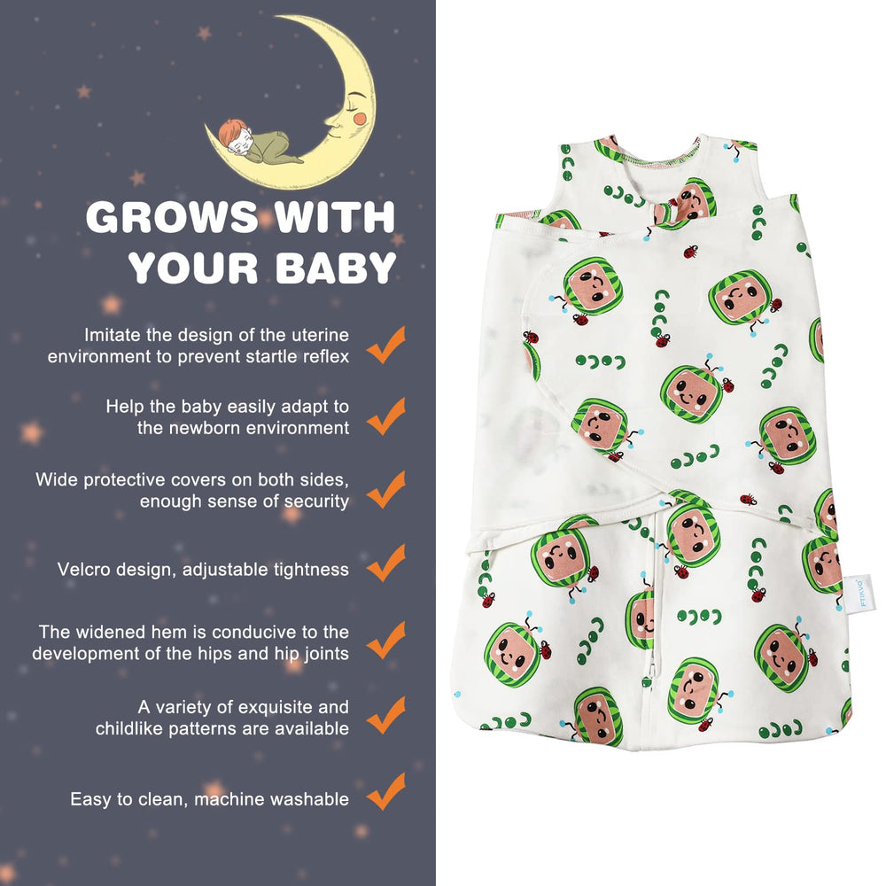 Ftikvo swaddle two-way zipper close-up facilitates easy diaper changes