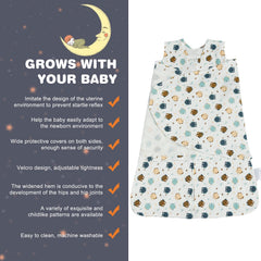 Ftikvo swaddle two-way zipper enables easy night diaper changes