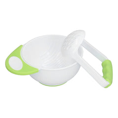 FTVOGUE baby food mash bowl set long handle enables safe hot-mash serving.