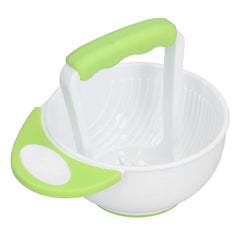 FTVOGUE mash bowl with serve design supports easy feeding from bowl to spoon.