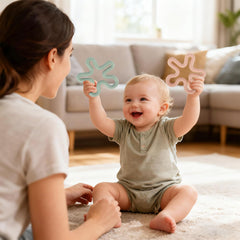 Fu Store baby teether designed for on-the-go gripping in stroller