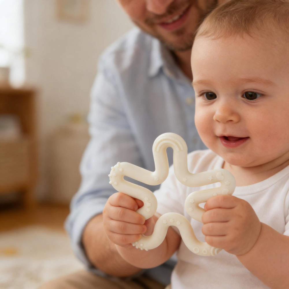 Fu Store coral flower teether pack ideal as a baby shower gift